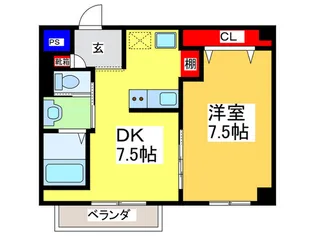 ラム-ル守口【6階】の間取り