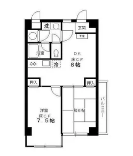 滝野川フラワーハイツ【4階】の間取り
