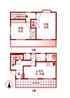 パールハイムA棟の間取り