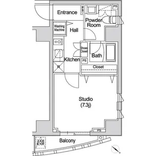 カーサスプレンディッド赤坂7丁目【6階】の間取り