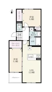 レオクラップ蔵上【2階】の間取り