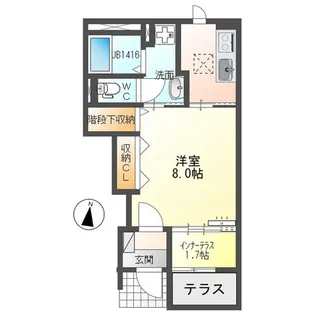 マ・グランX【1階】の間取り