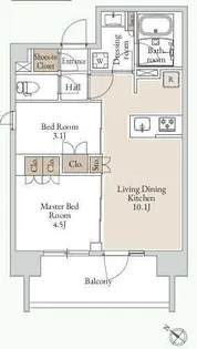 グランカーサ三ノ輪III【8階】の間取り