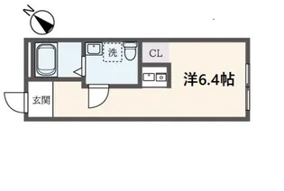 バーンフリート稲田堤六番館【2階】の間取り
