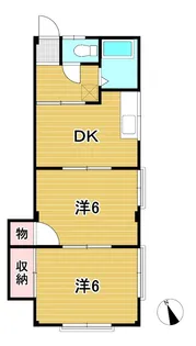 DK本宮ハイツ【2階】の間取り