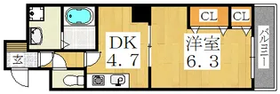 HugE1(ヒュージ1)【6階】の間取り