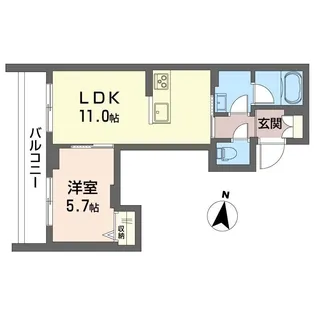 ラ ヴェルビー 小竹町【2階】の間取り
