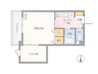 すいせん渡辺マンション【2階】の間取り