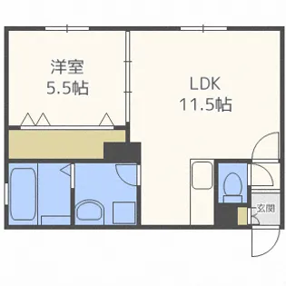 ローワン【4階】の間取り