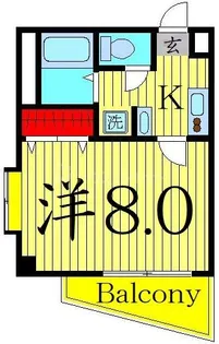 ピオーネ綾瀬【2階】の間取り