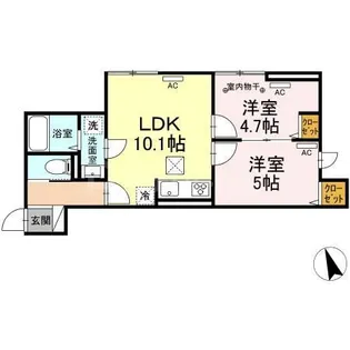 セレスティア南花畑II【1階】の間取り