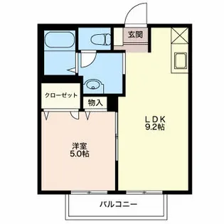 リヴュールB【1階】の間取り