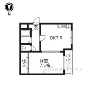 シャトードゥクリヨン【1階】の間取り