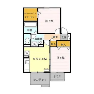 レ・セリジエ【1階】の間取り