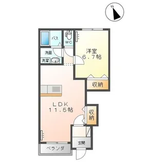 オリエンタルコート・K【1階】の間取り