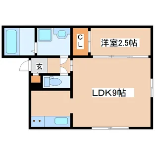 アルム大和町II【1階】の間取り