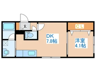 porte bonheur 櫻【1階】の間取り