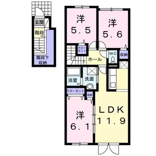 ホスカフィオーレ【2階】の間取り