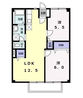 ハイツ城【2階】の間取り