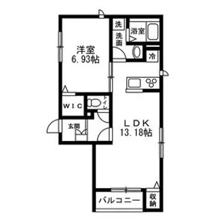 Luce B棟【1階】の間取り