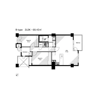 カスタネア栗平【4階】の間取り