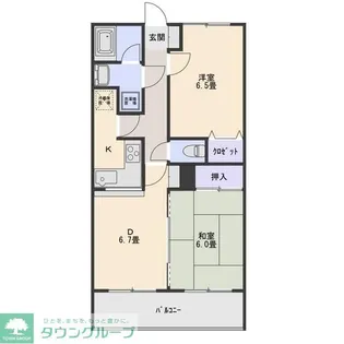 前橋ダイヤモンドマンション【9階】の間取り