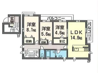 サニーサイド【2階】の間取り