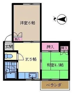 朝比奈ハイツ【2階】の間取り