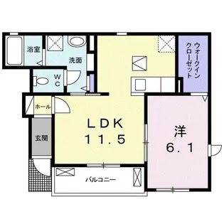 辻野タウンハイツ【1階】の間取り