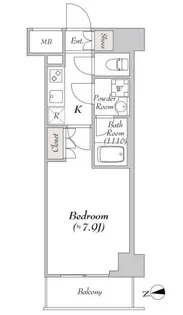 ミリアレジデンス浅草橋【6階】の間取り