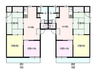 ベルメゾン城ヶ丘B棟【2階】の間取り