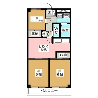 グリーンファースト【4階】の間取り