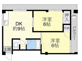 谷口ハイツ【4階】の間取り