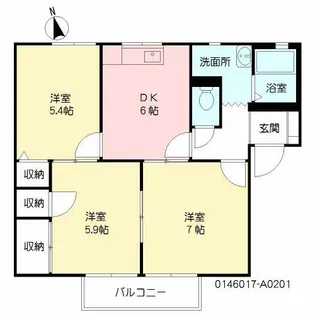 アーバン森町 A棟【2階】の間取り