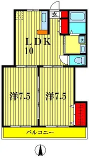 ガーデンハマ【1階】の間取り