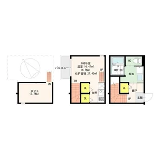 La Fonte滝井【1階】の間取り