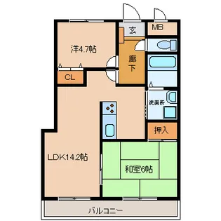 グラシアスとなみ【4階】の間取り