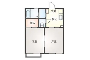 グリーンフラット【1階】の間取り