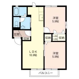 ベルメゾン【1階】の間取り