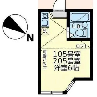 ユナイト上町ヘルマンミュラー【2階】の間取り