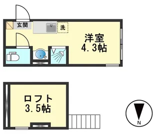 ハーモニーテラス小岩ウエストII【2階】の間取り