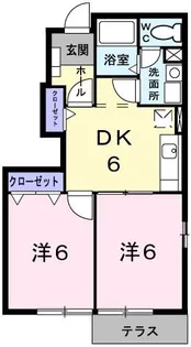 グリシ-ヌK・I【1階】の間取り