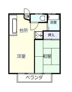 神明ハイツ【2階】の間取り