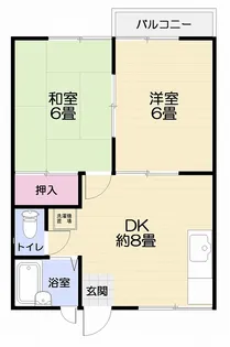 コスゲコーポ【2階】の間取り