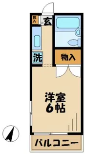 AQUAアパート堀之内(アクア)【1階】の間取り