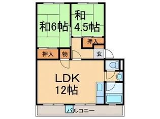 名谷農住F棟【3階】の間取り