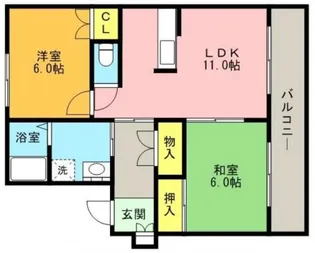 パセオ今田I【1階】の間取り