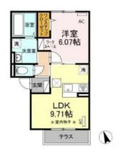 グランドゥール【1階】の間取り