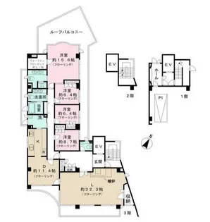 カメリアコート神山町【3階】の間取り
