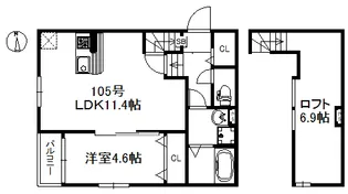 ポラリス福津中央【1階】の間取り